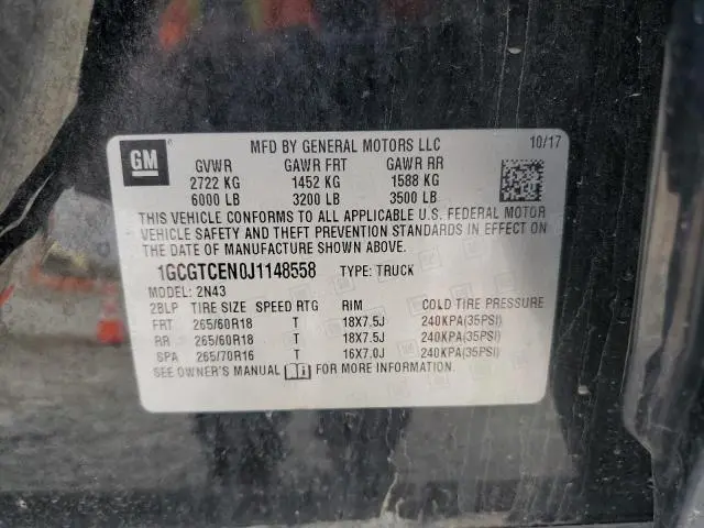 2018 CHEVROLET COLORADO LT  