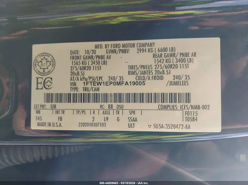 2021 FORD F-150 XLT