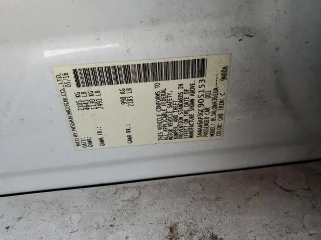 2016 NISSAN MAXIMA 3.5S  