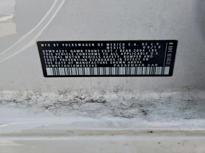 2019 VOLKSWAGEN GTI S  