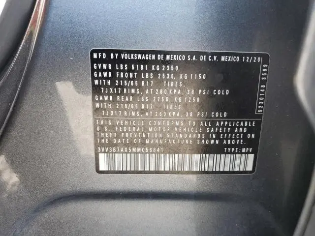 2021 VOLKSWAGEN TIGUAN SE  