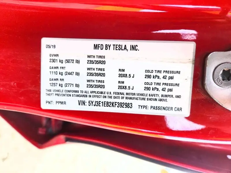 2019 TESLA MODEL 3   