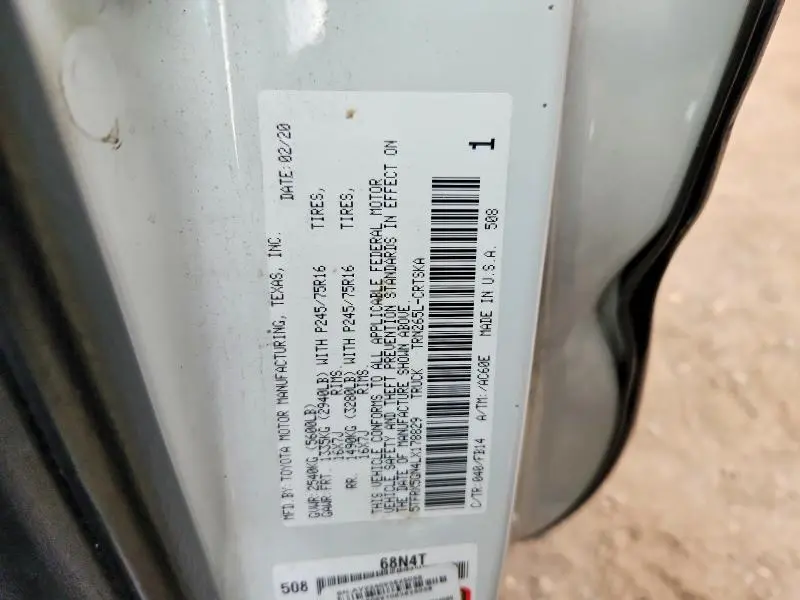 2020 TOYOTA TACOMA ACCESS CAB  