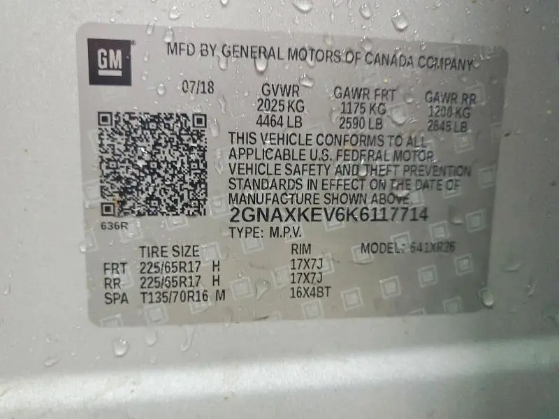 2019 CHEVROLET EQUINOX LT  