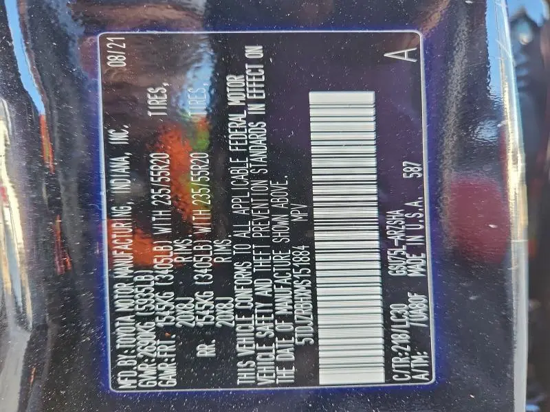 2021 TOYOTA HIGHLANDER XSE  