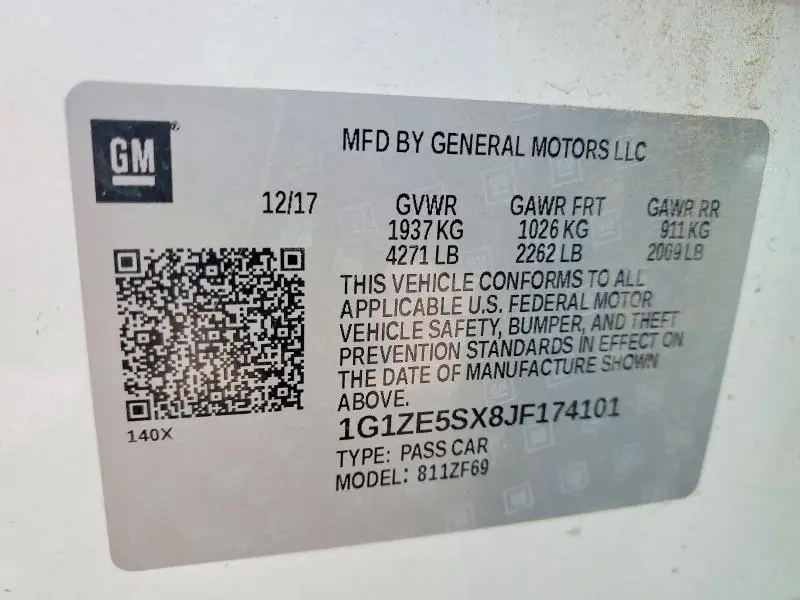 2018 CHEVROLET MALIBU PREMIER  