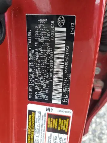 2011 TOYOTA CAMRY BASE  