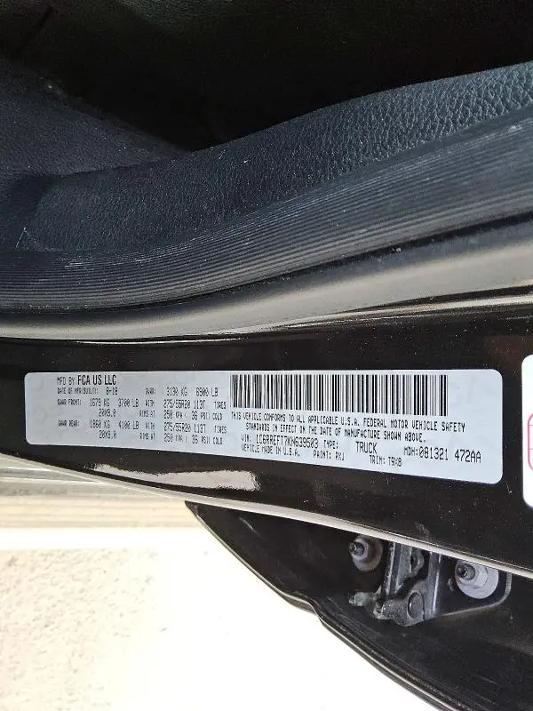 2019 RAM 1500 BIG HORN  