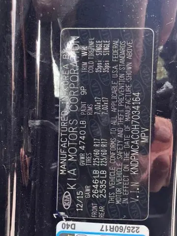 2017 KIA SPORTAGE LX  