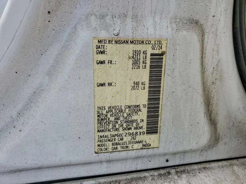 2014 NISSAN ALTIMA 2.5  