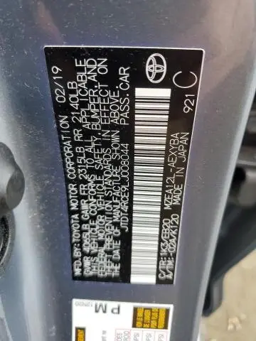 2020 TOYOTA COROLLA XSE  