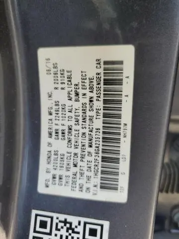 2016 HONDA ACCORD LX