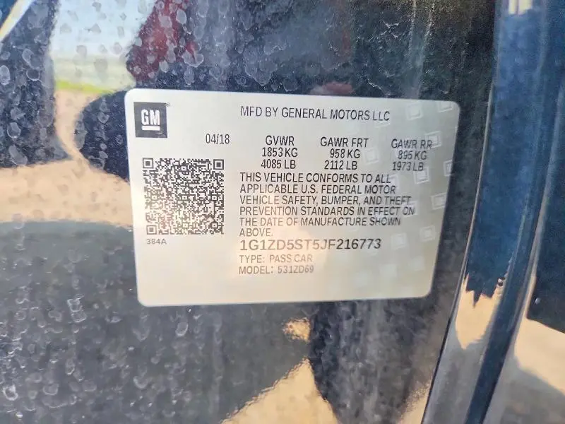 2018 CHEVROLET MALIBU LT  