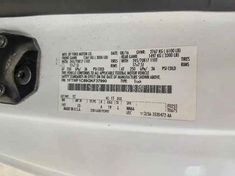 2016 FORD F150   