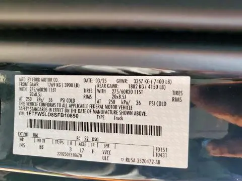 2025 FORD F150 LARIAT  