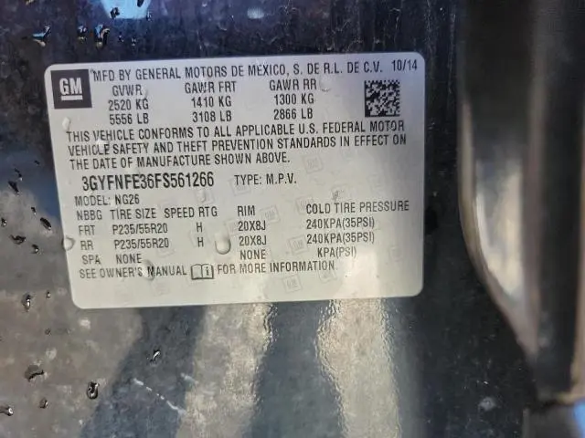 2015 CADILLAC SRX PERFORMANCE COLLECTION  