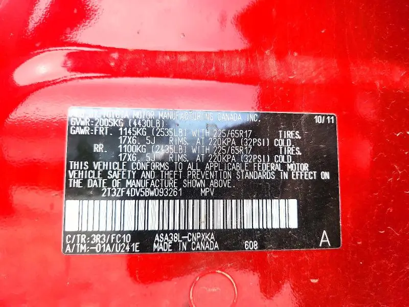 2011 TOYOTA RAV4 BASE  