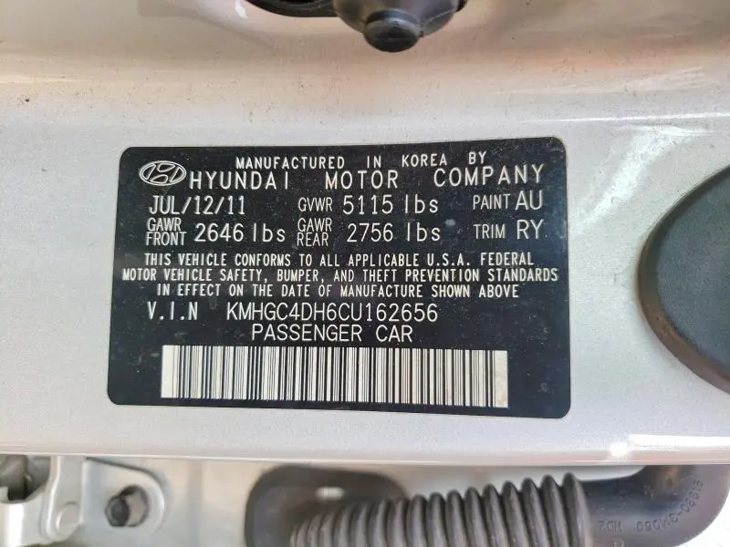 2012 HYUNDAI GENESIS 5.0L R-SPEC  