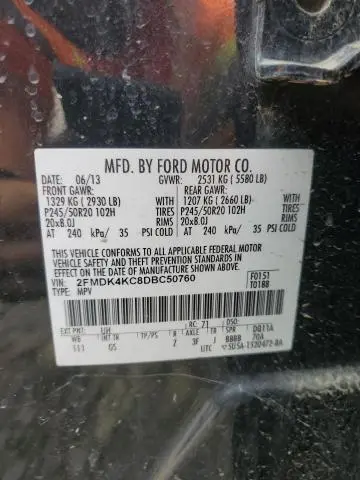 2013 FORD EDGE LIMITED  