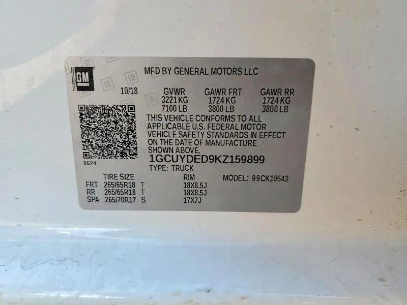 2019 CHEVROLET SILVERADO K1500 LT  