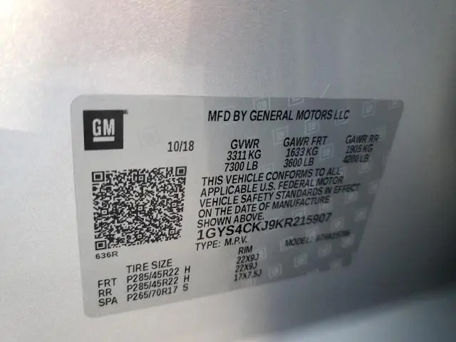 2019 CADILLAC ESCALADE PREMIUM LUXURY  