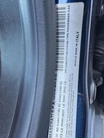 2019 MASERATI GHIBLI S  