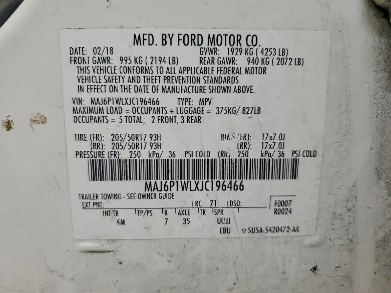 2018 FORD ECOSPORT TITANIUM  