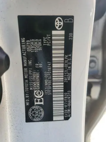 2020 TOYOTA COROLLA LE  