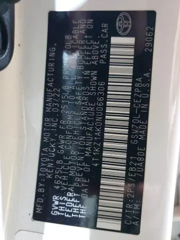 2022 TOYOTA CAMRY TRD  