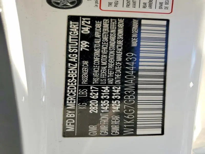 2021 MERCEDES-BENZ S 580 4MATIC  