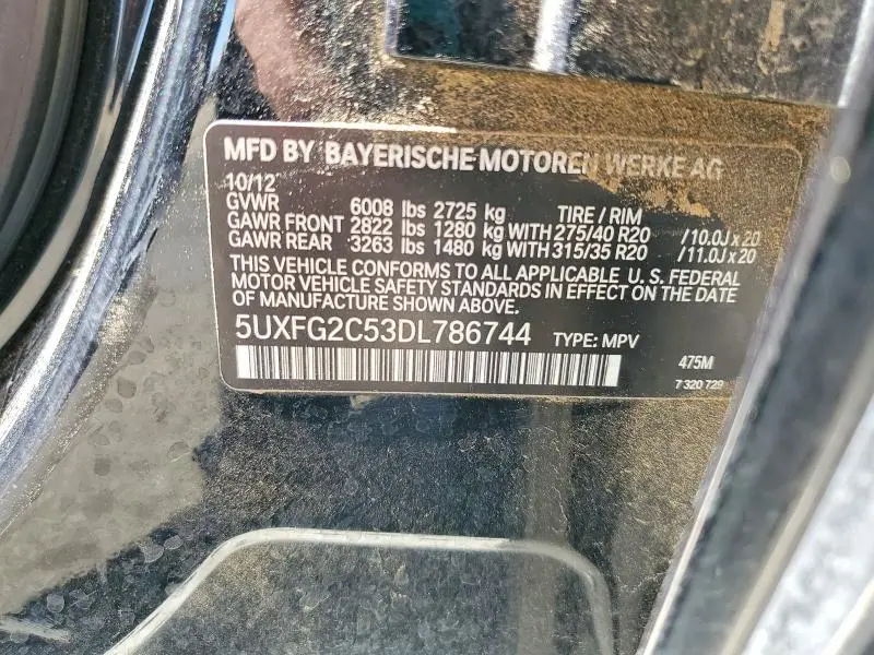 2013 BMW X6 XDRIVE35I  