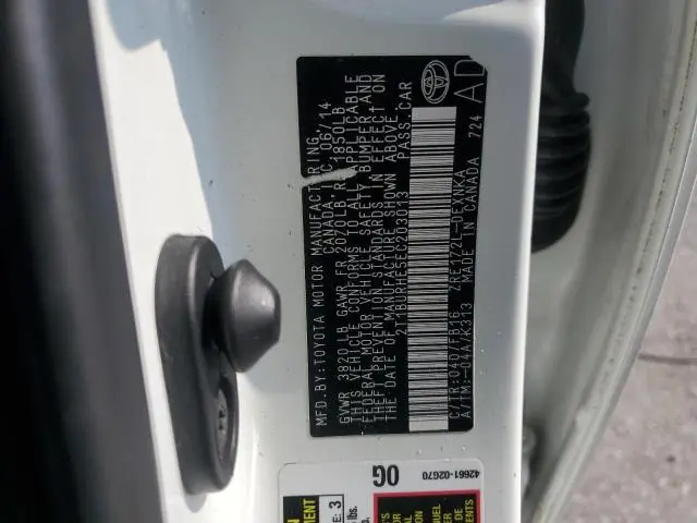 2014 TOYOTA COROLLA L  