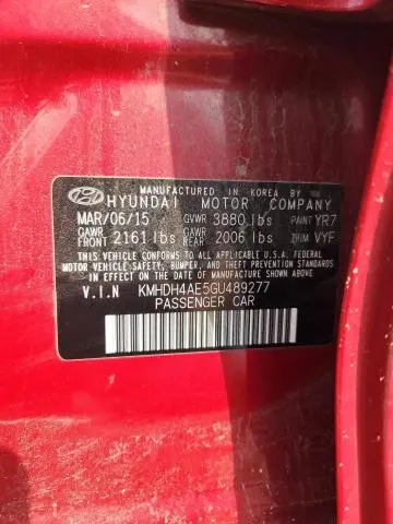 2016 HYUNDAI ELANTRA SE  