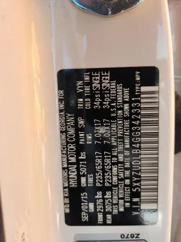 2016 HYUNDAI SANTA FE SPORT   