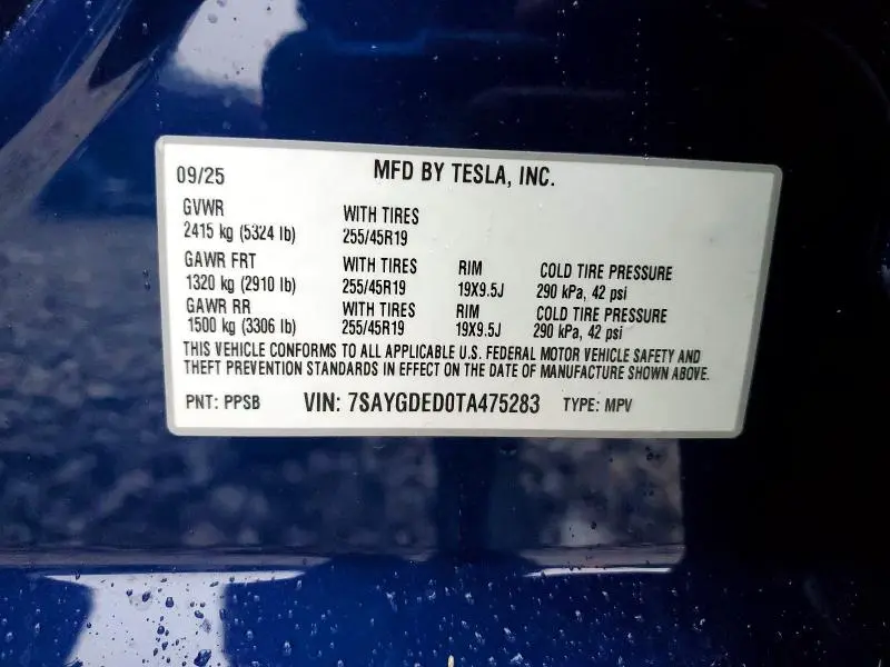 2026 TESLA MODEL Y   
