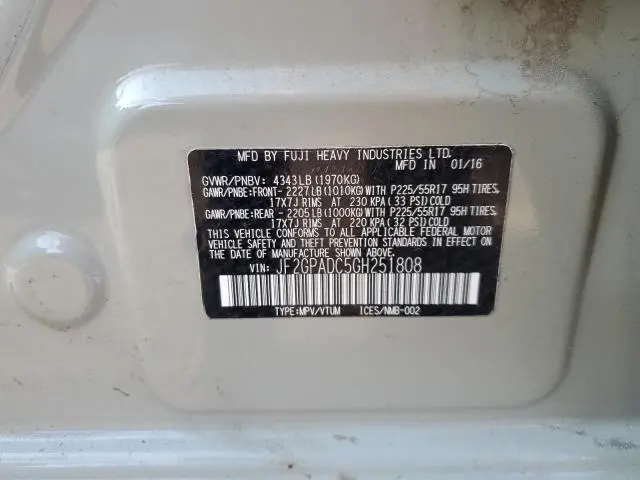 2016 SUBARU CROSSTREK PREMIUM