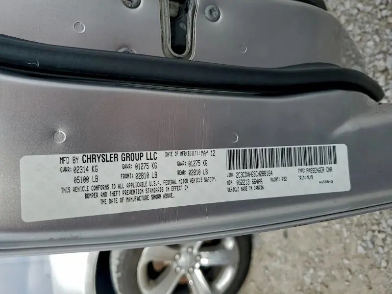 2012 DODGE CHARGER SXT  