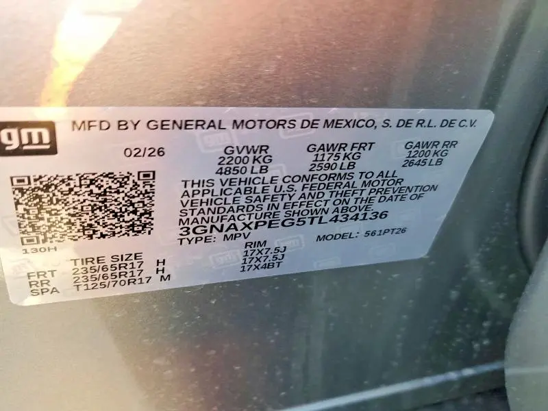 2026 CHEVROLET EQUINOX LT  