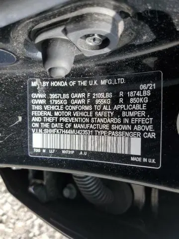 2021 HONDA CIVIC SPORT  