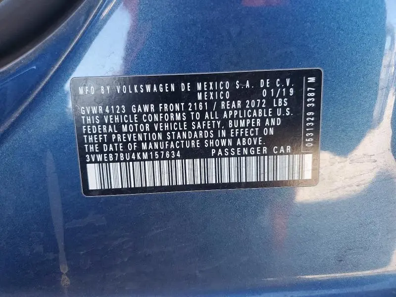 2019 VOLKSWAGEN JETTA SEL  