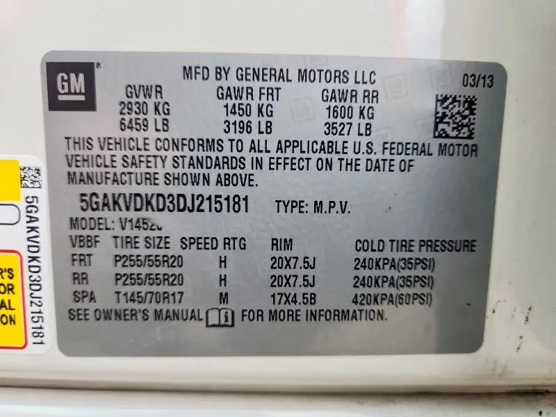 2013 BUICK ENCLAVE   