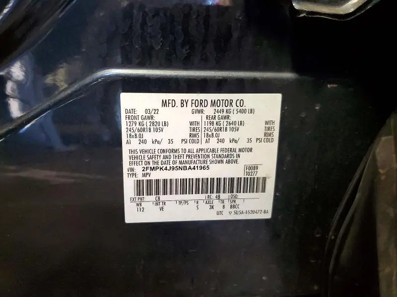 2022 FORD EDGE SEL  