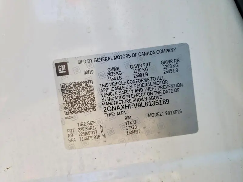 2020 CHEVROLET EQUINOX LS  