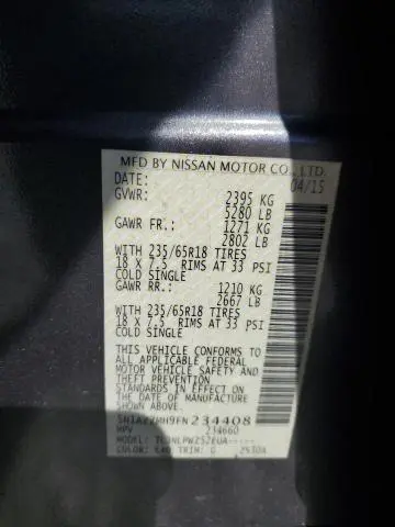 2015 NISSAN MURANO S  