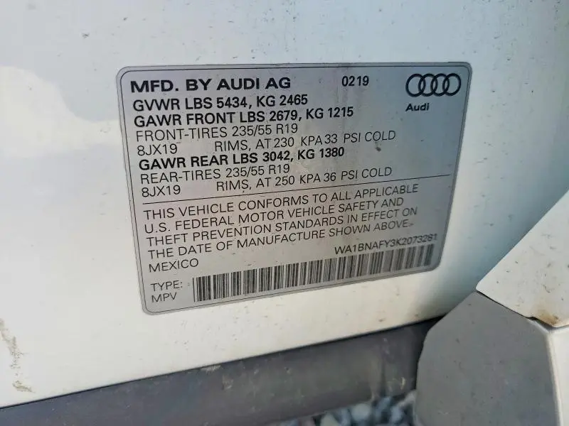 2019 AUDI Q5 PREMIUM PLUS  