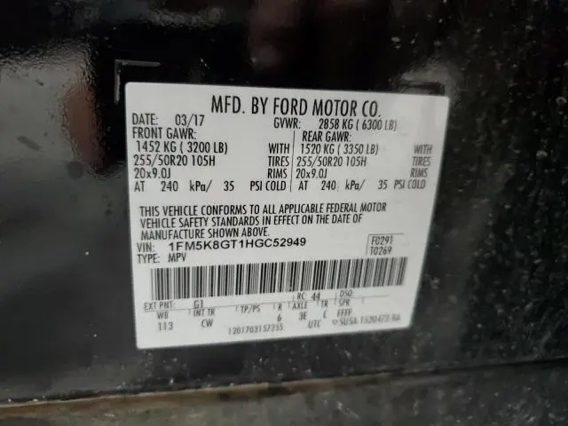 2017 FORD EXPLORER SPORT  