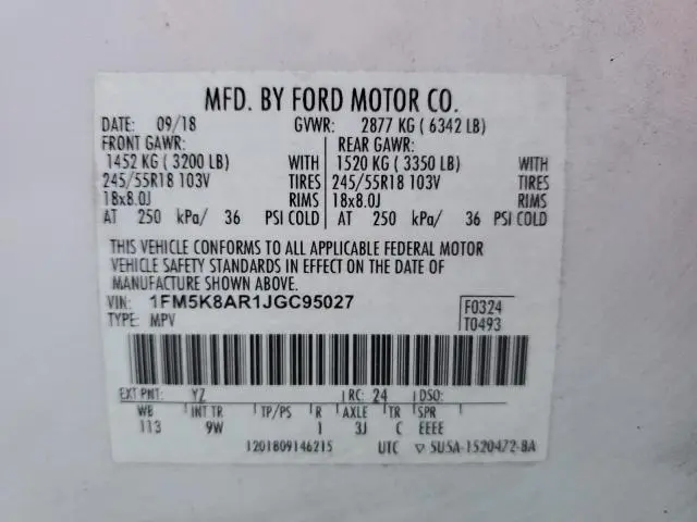 2018 FORD EXPLORER POLICE INTERCEPTOR  