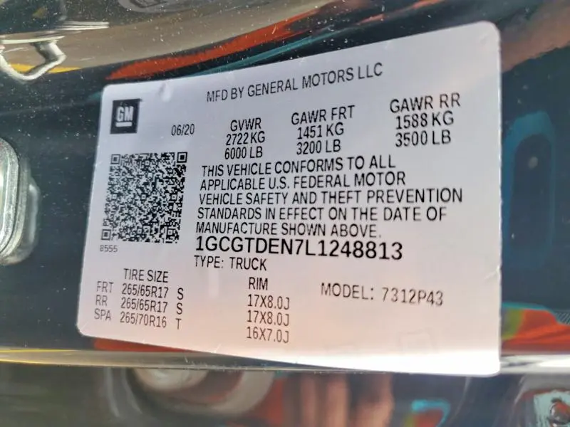 2020 CHEVROLET COLORADO Z71  