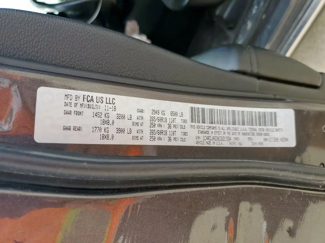 2019 DODGE DURANGO SXT  