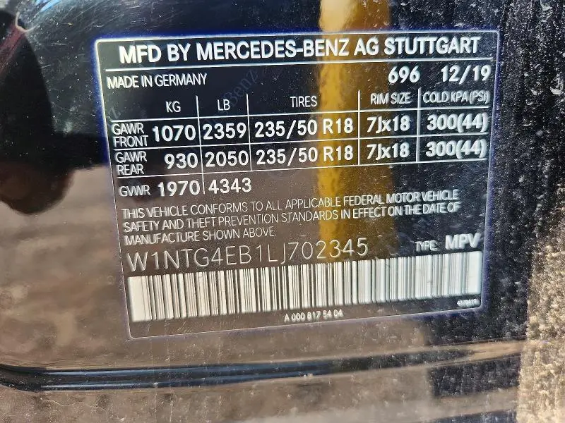 2020 MERCEDES-BENZ GLA 250  